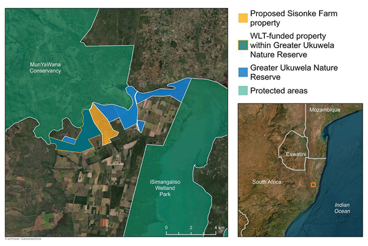 Sisinke Land Purchase Map